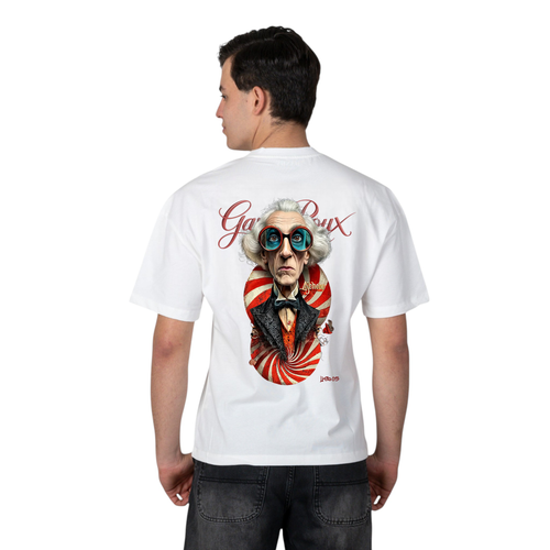 Gavin Roux Asheneye T-Shirt – Maglietta oversize unisex in cotone con stampa artistica LIMITED 015