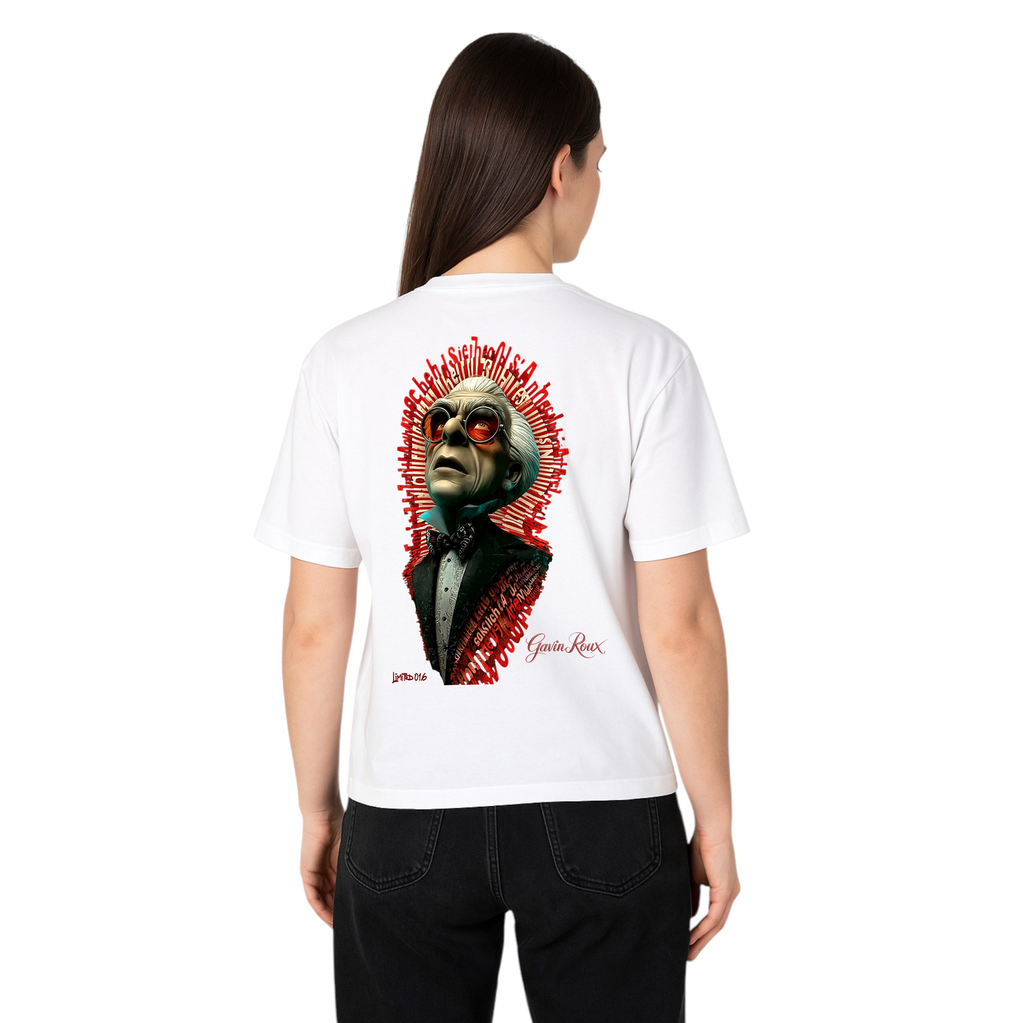 Gavin Roux Code Prophet T-Shirt – Maglietta oversize unisex in cotone con stampa artistica LIMITED 016