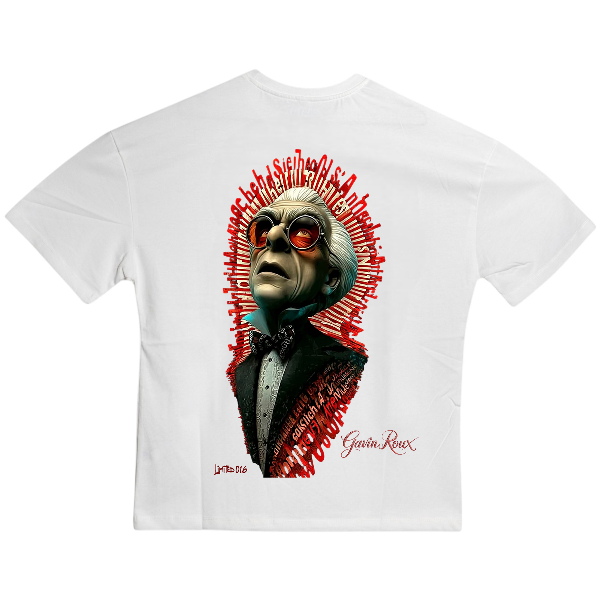 Gavin Roux Code Prophet T-Shirt – Maglietta oversize unisex in cotone con stampa artistica LIMITED 016