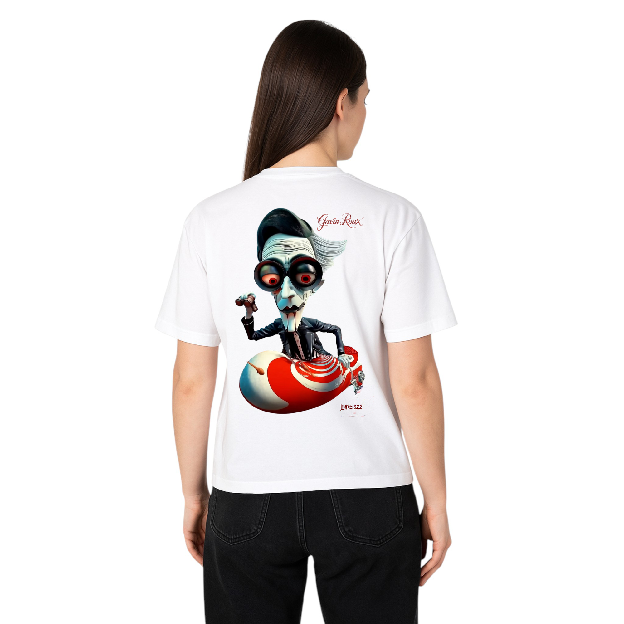 Gavin Roux Hypno Driver T-Shirt – Maglietta oversize unisex in cotone con stampa artistica LIMITED 022