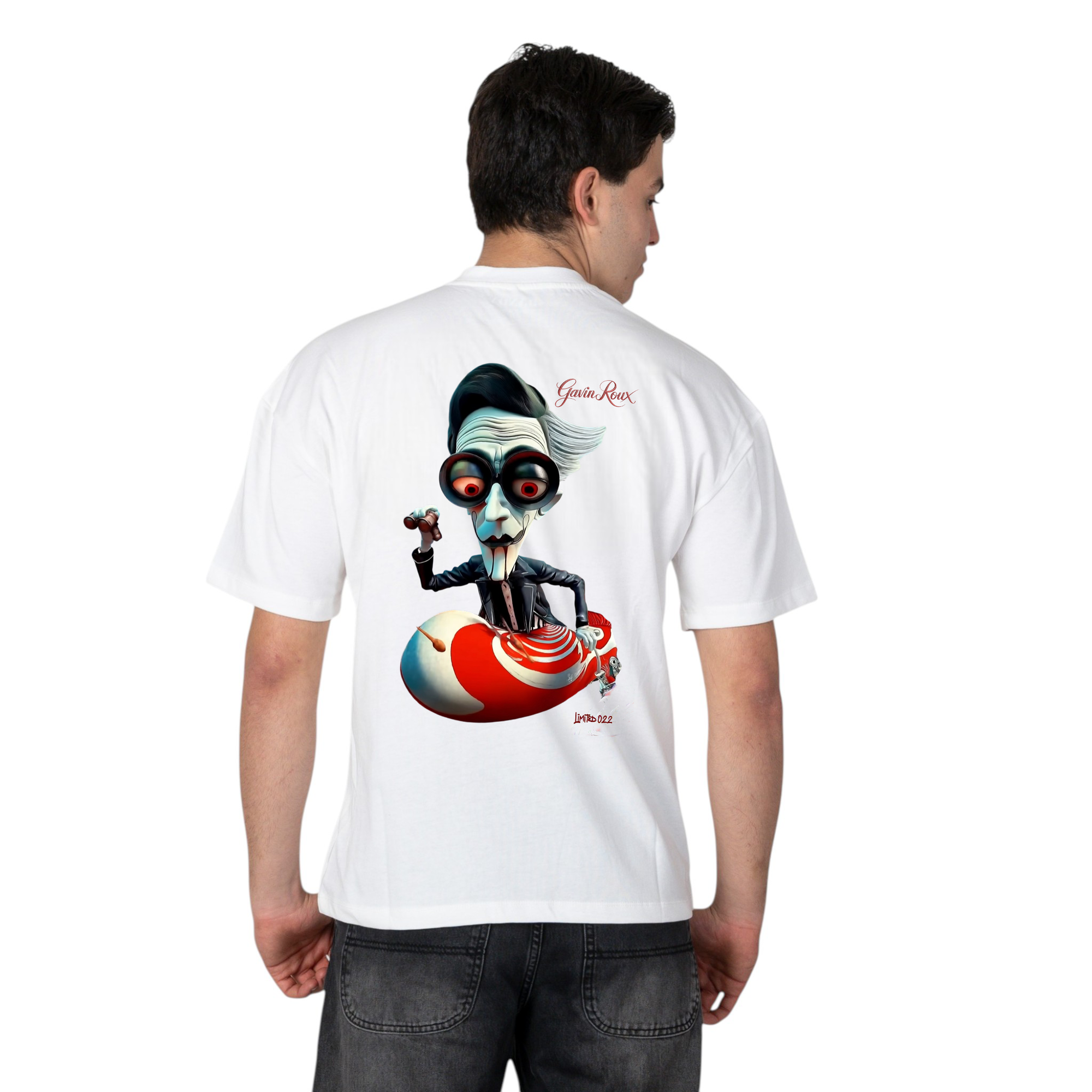 Gavin Roux Hypno Driver T-Shirt – Maglietta oversize unisex in cotone con stampa artistica LIMITED 022