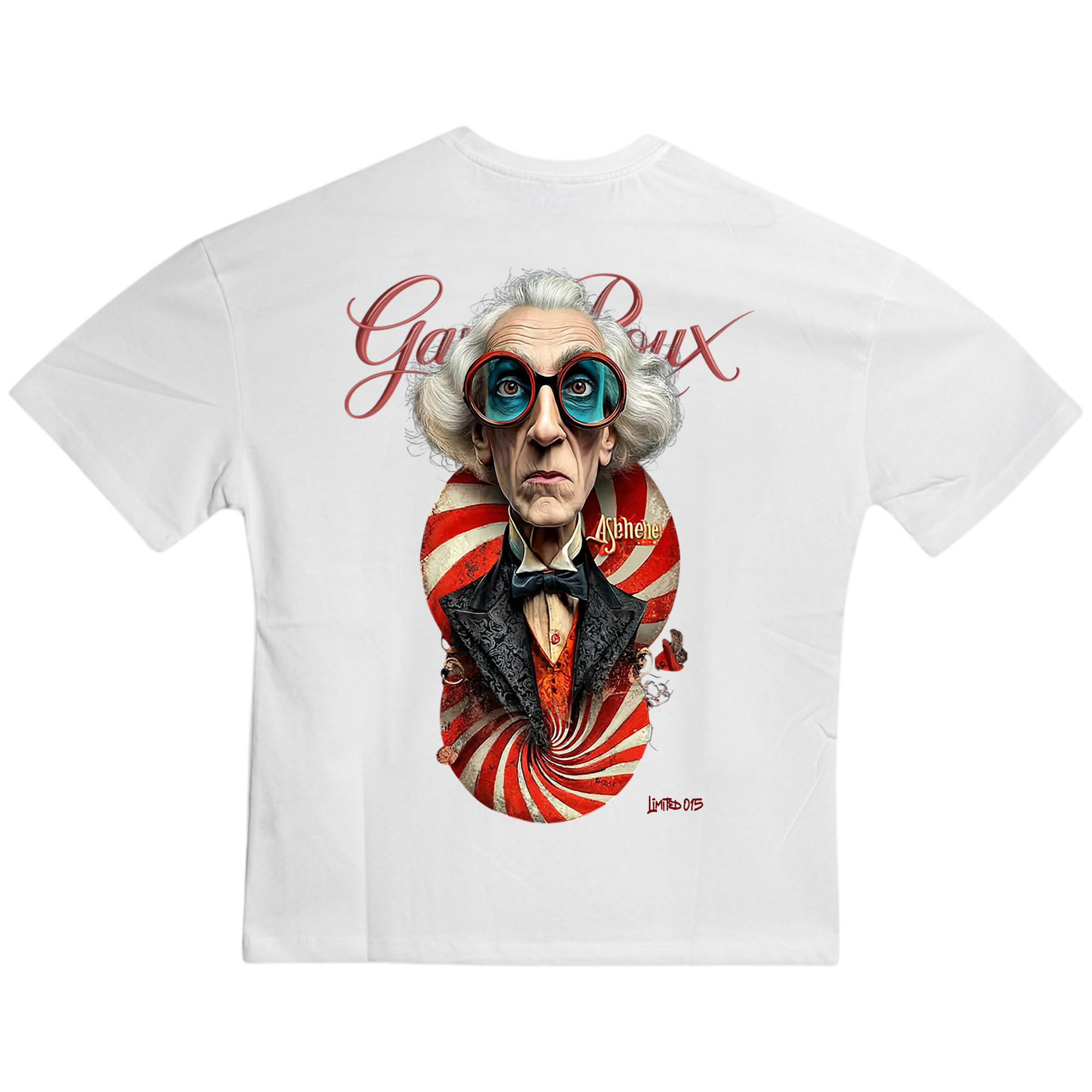 Gavin Roux Asheneye T-Shirt – Maglietta oversize unisex in cotone con stampa artistica LIMITED 015
